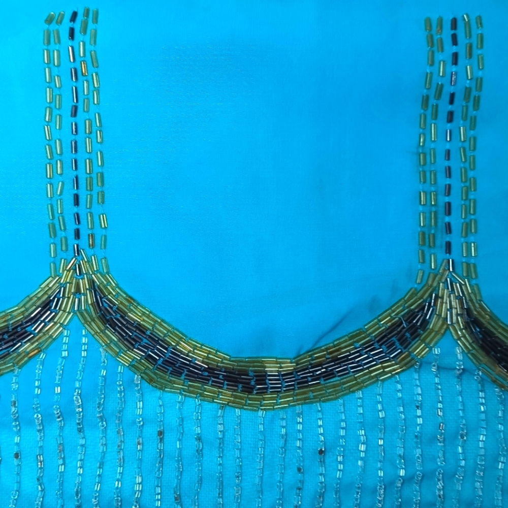 Little Mistress Beaded Embroidered 1920s Inspired Sleeveless Blouse - Picture 2 of 11